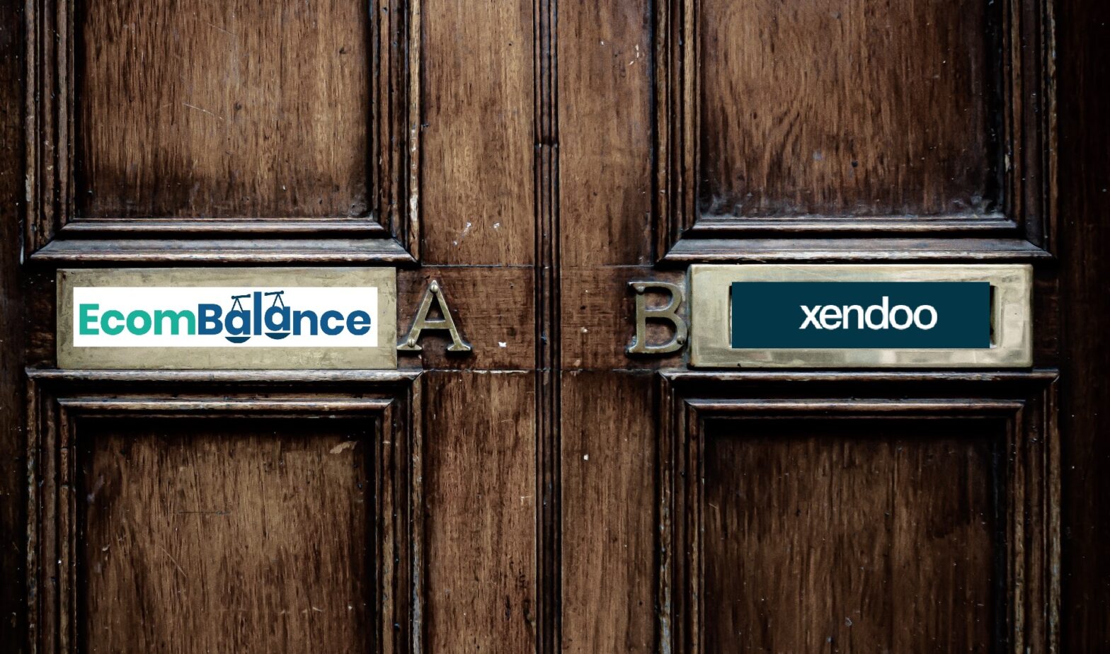 An image of two doors showing EcomBalance vs Xendoo