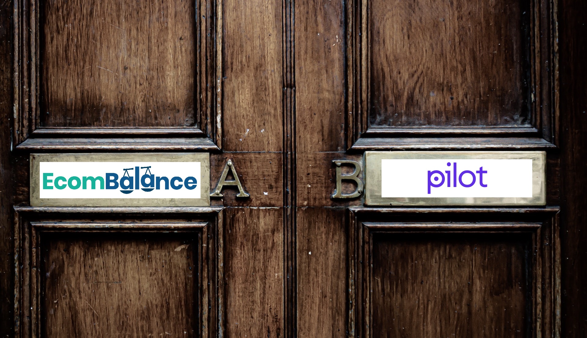 An image of two doors showing EcomBalance vs Pilot.